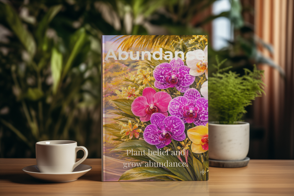 Abundance, Inspirational Journal, 6"x9" College Ruled Motivational Blank Notebook, Paperback