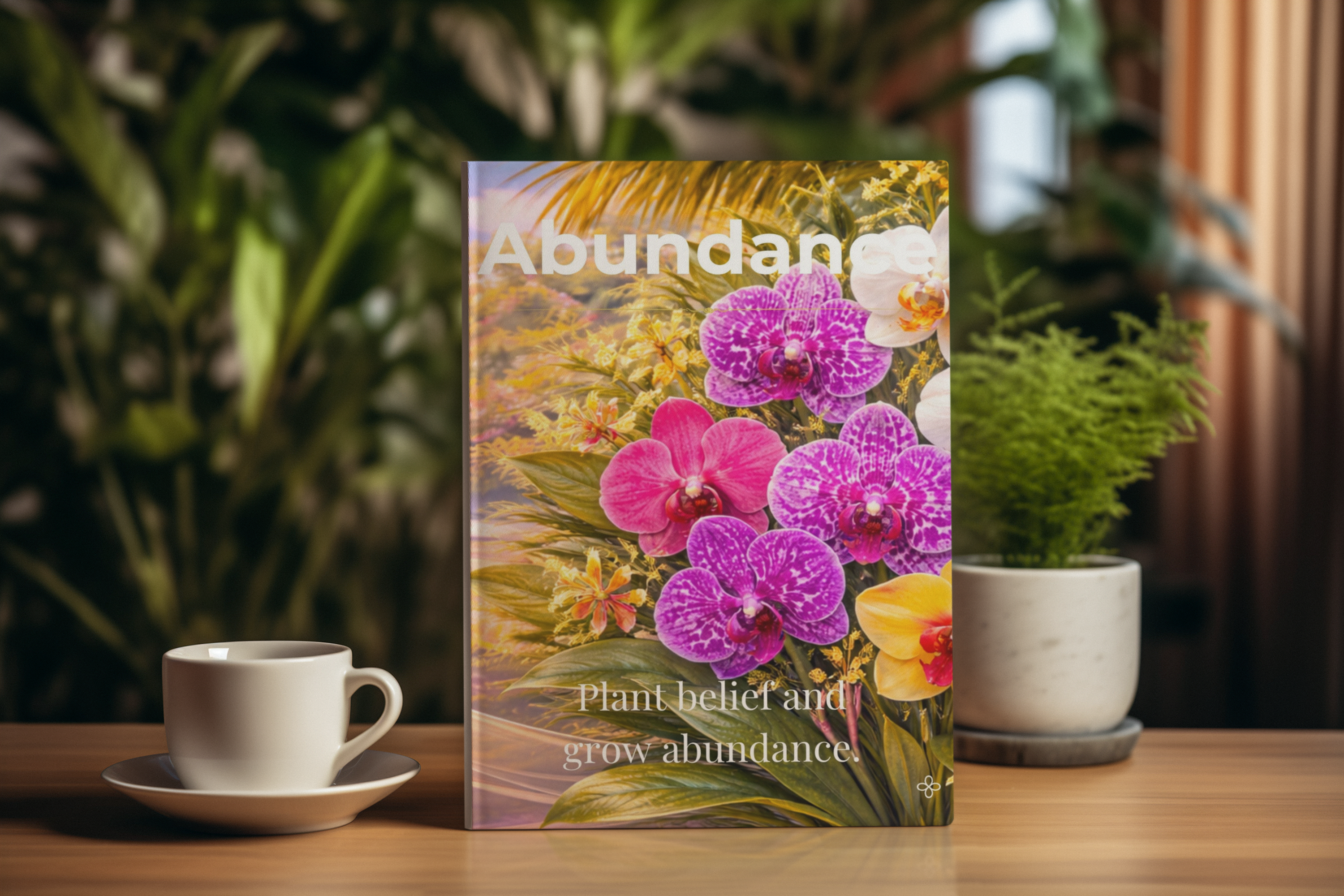 Abundance, Inspirational Journal, 6"x9" College Ruled Motivational Blank Notebook, Paperback