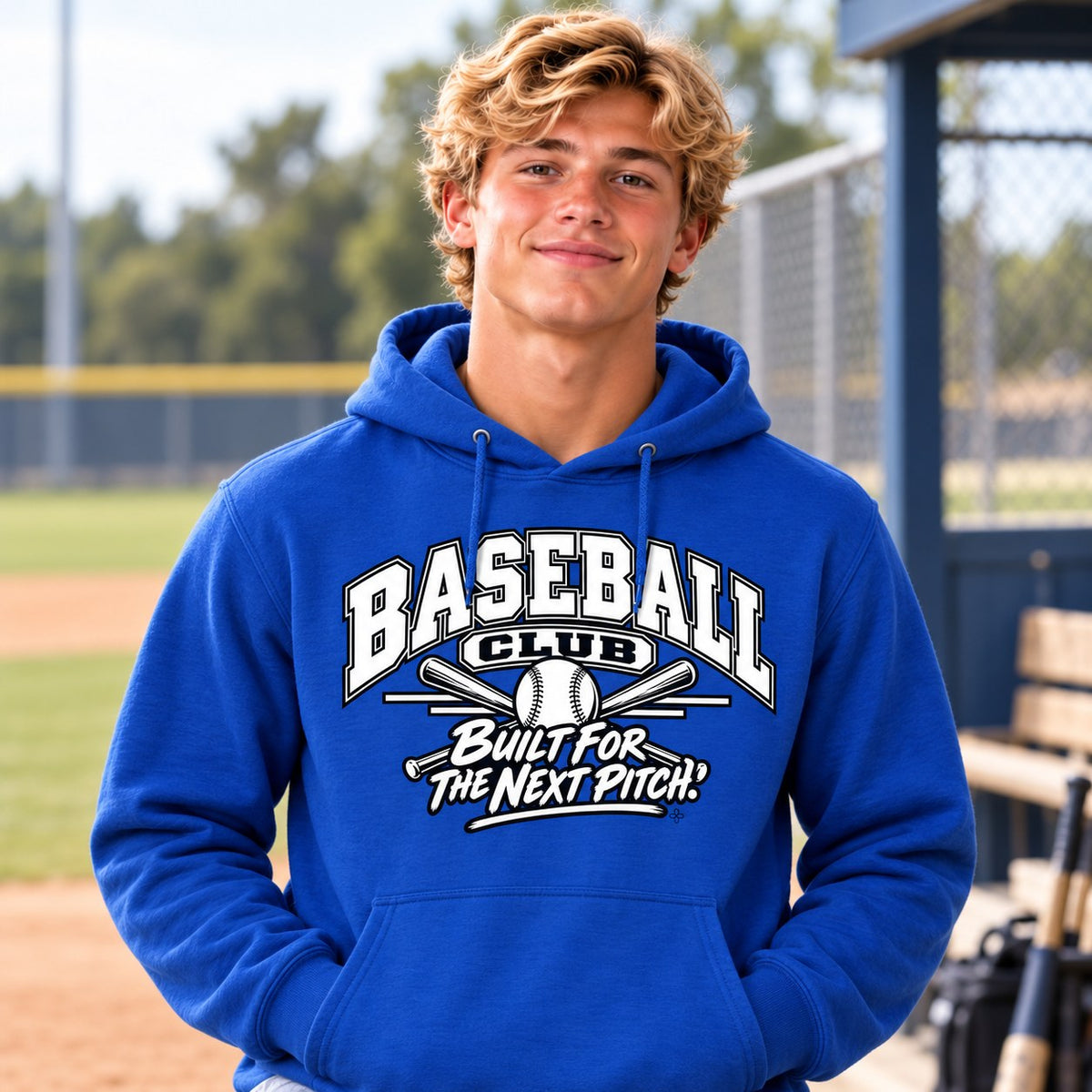 Baseball Club Hoodie lifestyle photo