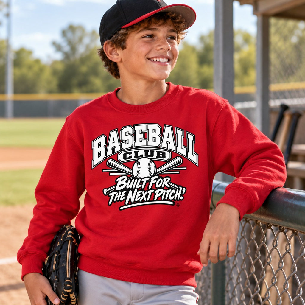 Baseball Club Youth Sweatshirt lifestyle photo