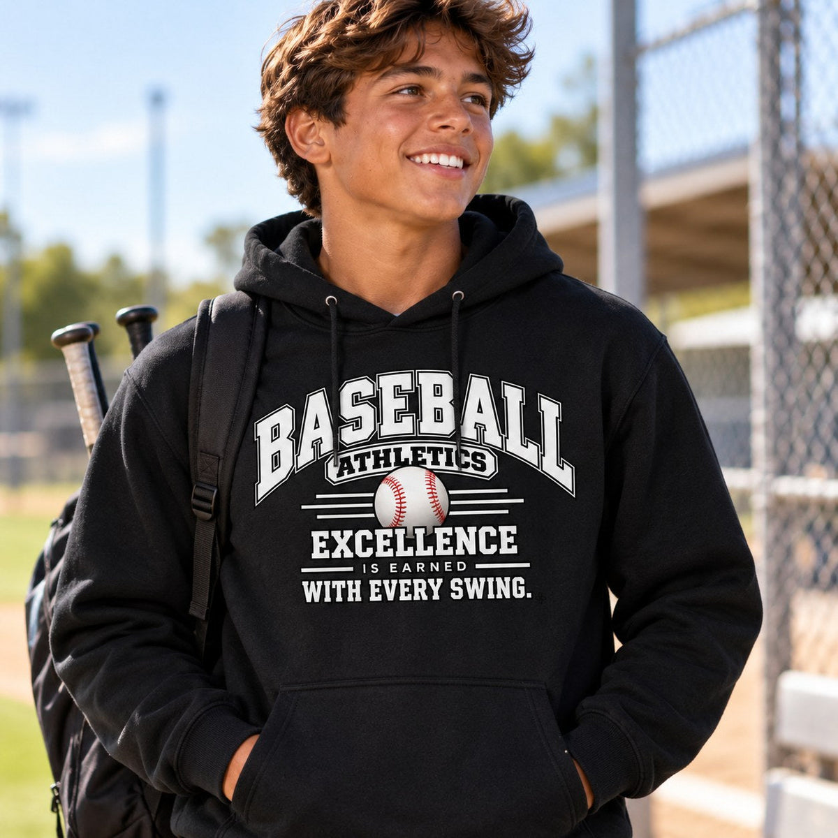 Baseball Athletics Youth Hoodie lifestyle photo