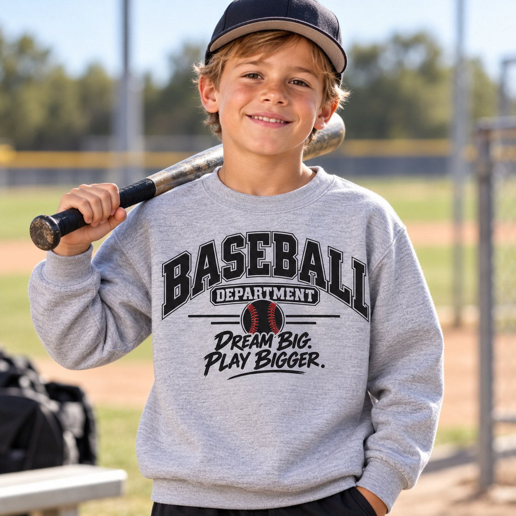 Baseball Department Youth Sweatshirt lifestyle photo