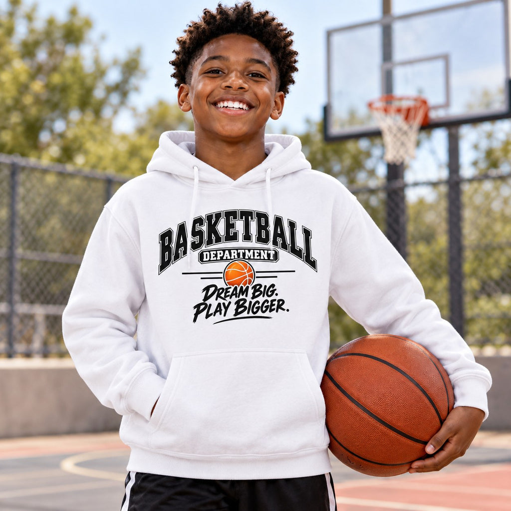 Basketball Department Youth Hoodie lifestyle photo