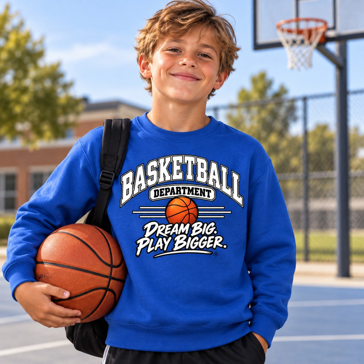 Basketball Department Youth Sweatshirt lifestyle photo