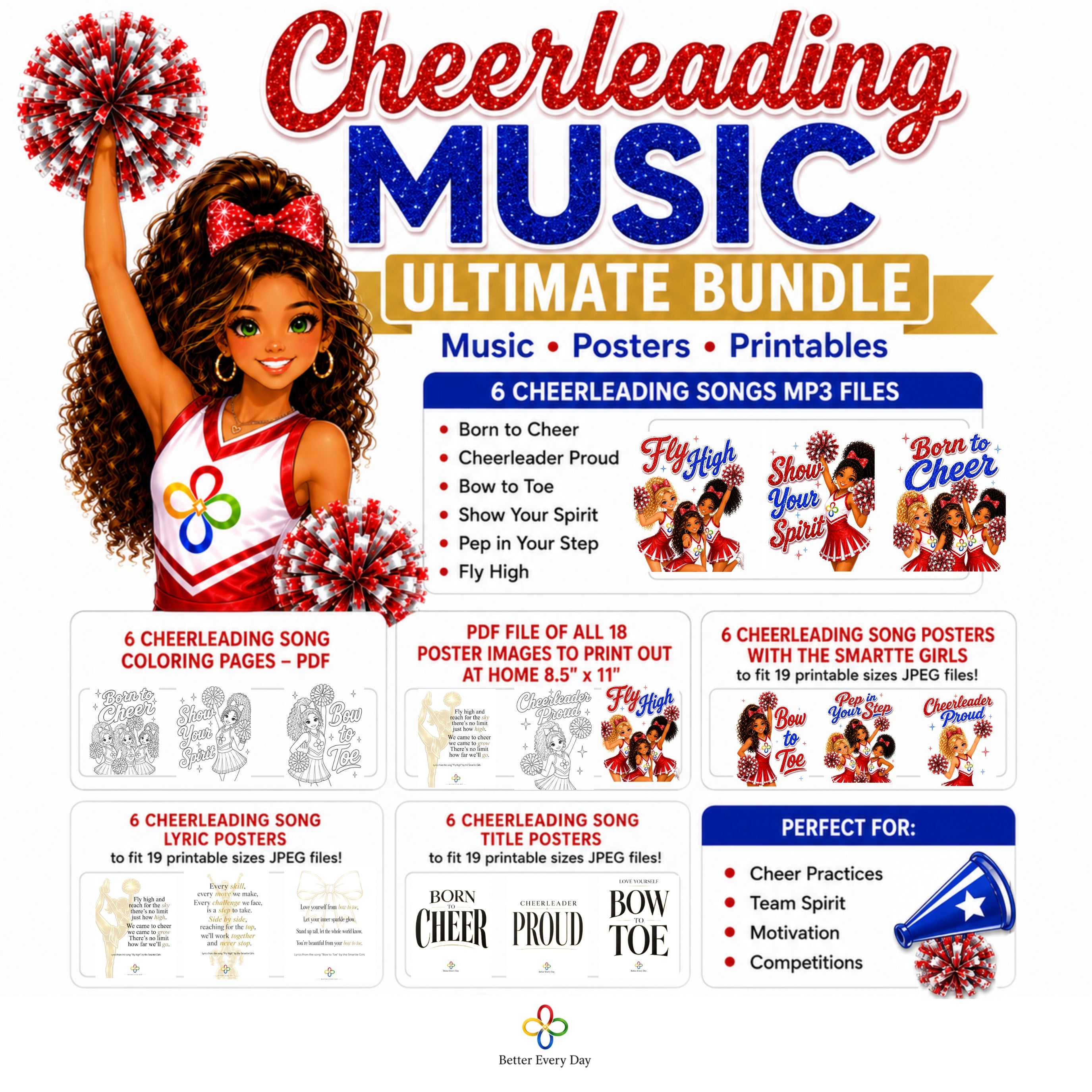 Cheerleading Music Ultimate Song and Poster Bundle