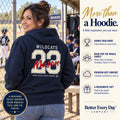 Personalized Baseball family jersey Hoodie - back with team name, number and name