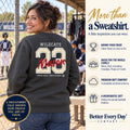 Personalized Baseball family jersey Sweatshirt - back with team name, number and name