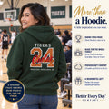 Personalized Basketball family jersey Hoodie - back with team name, number and name