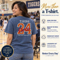 Personalized Basketball family jersey T-shirt - back with team name, number and name