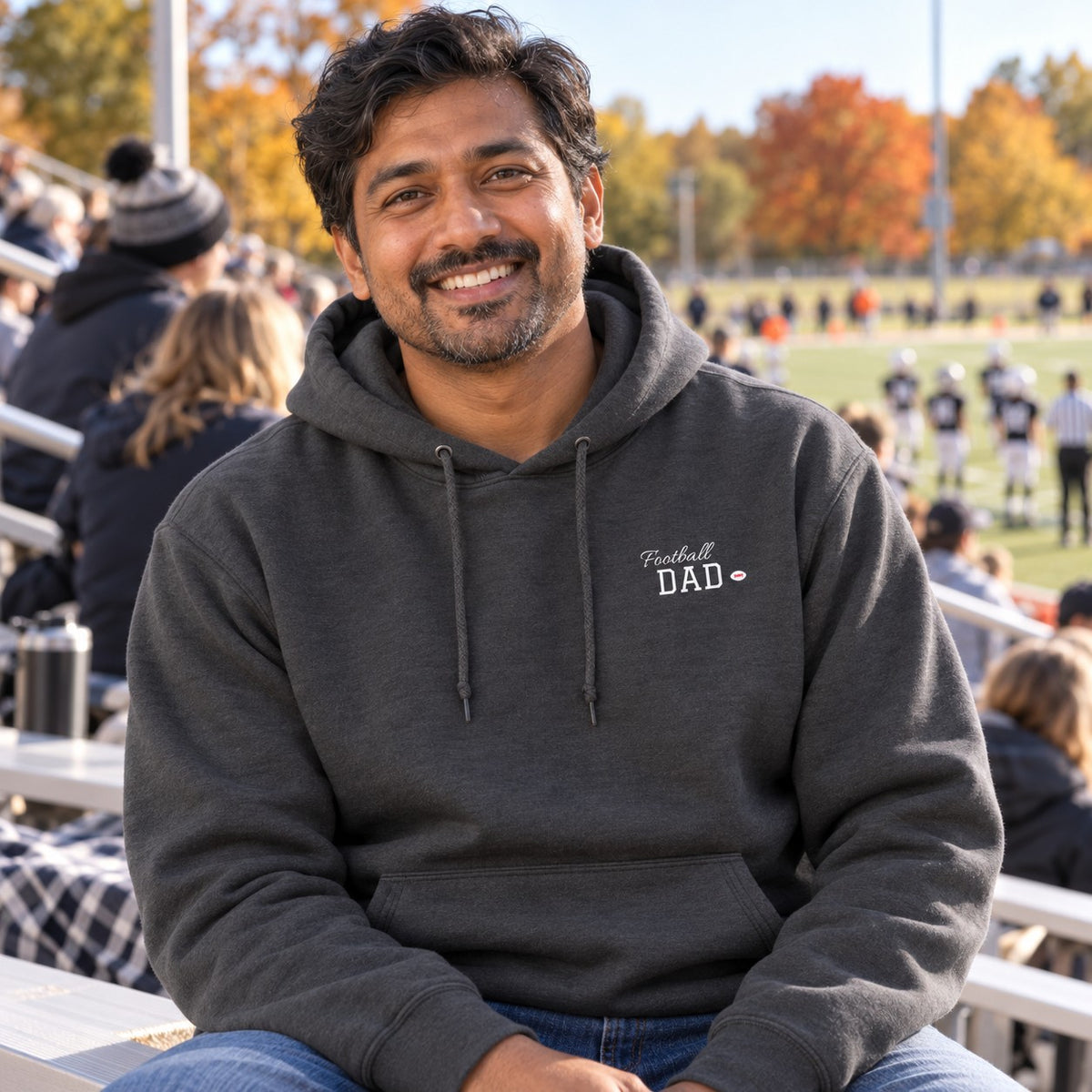 Personalized Football family jersey Hoodie - front with custom name and little extra