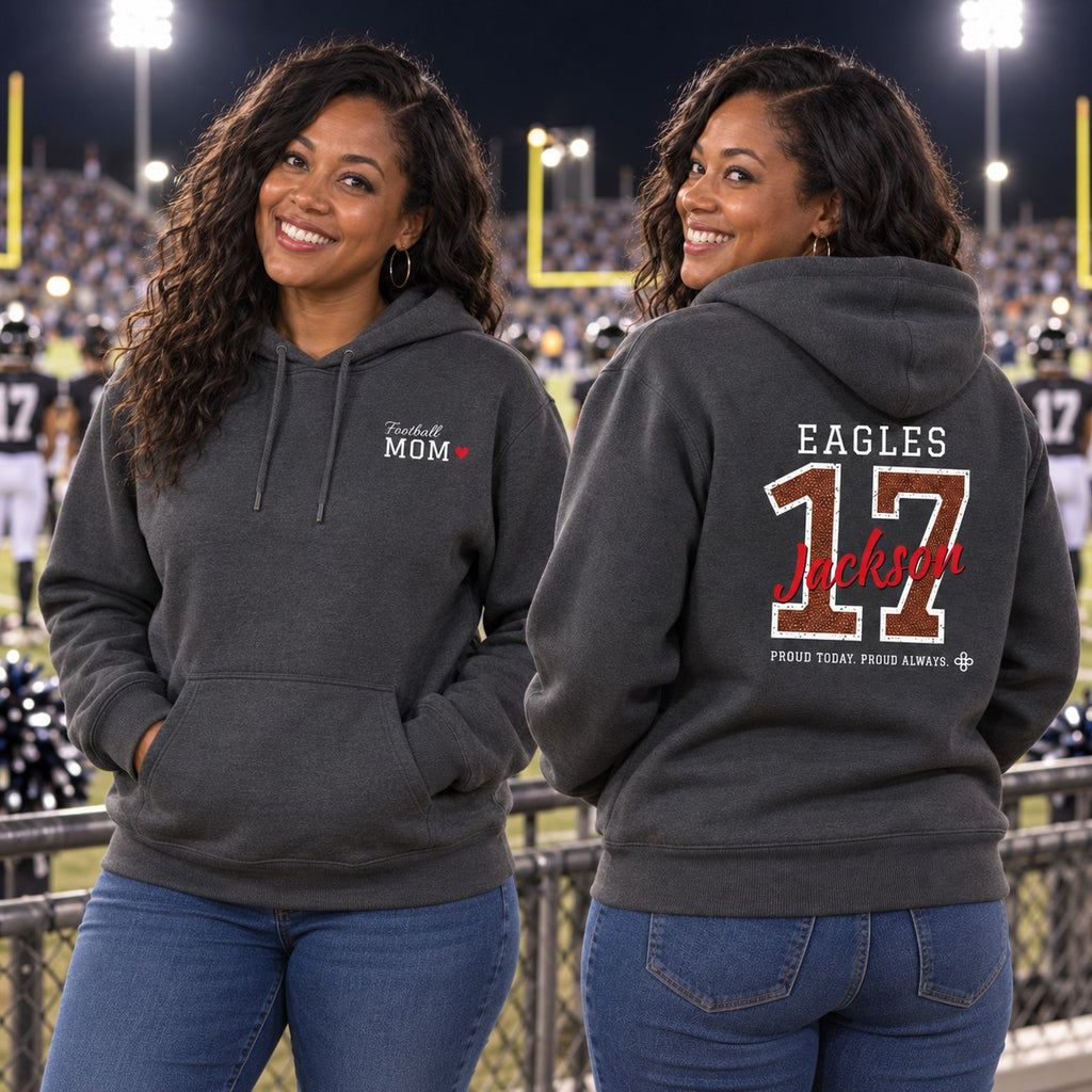 Personalized Football family jersey Hoodie - front and back