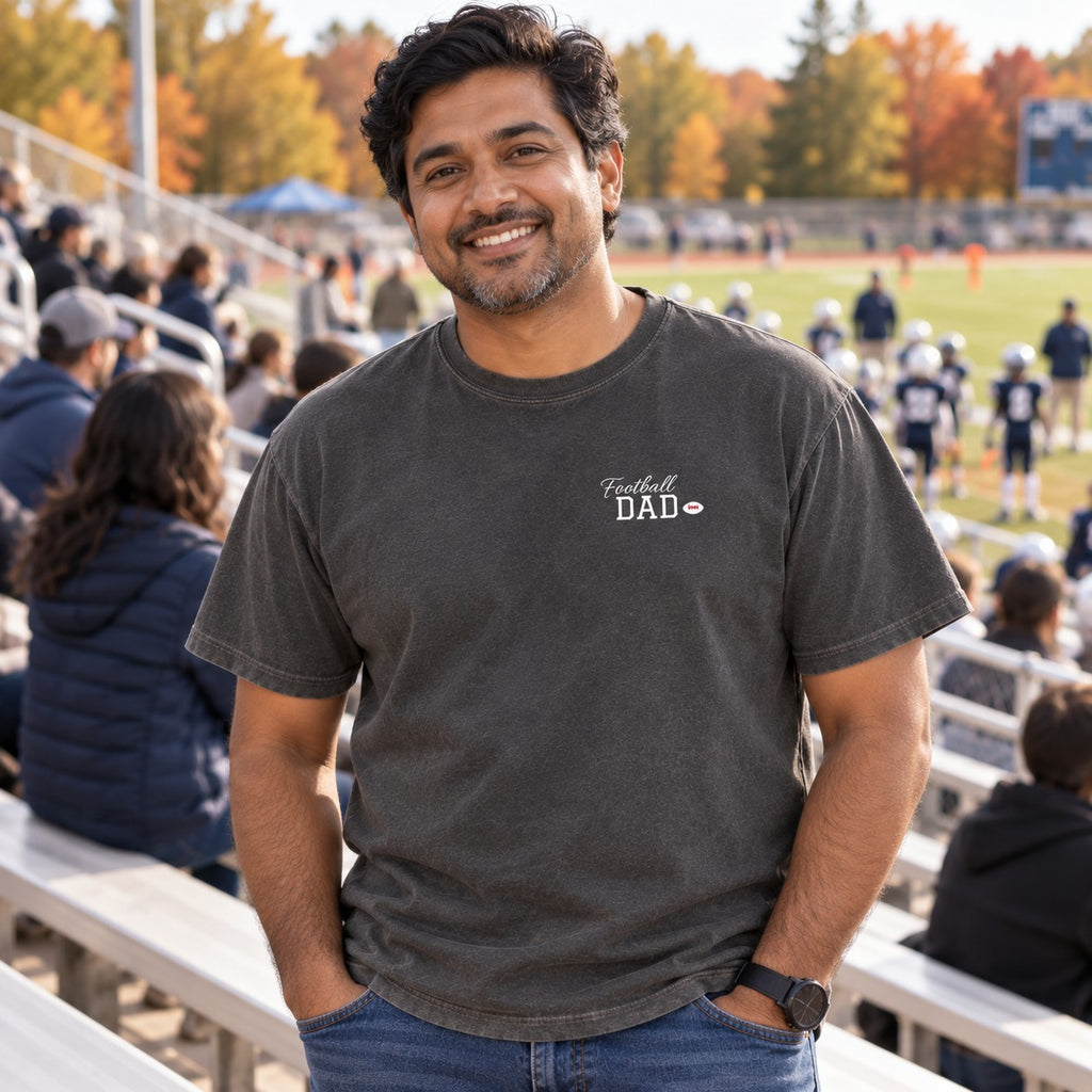 Personalized Football family jersey T-shirt - front with custom name and little extra