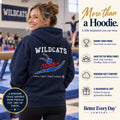 Personalized Gymnastics family jersey Hoodie - back with team name, figure and name