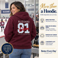 Personalized Hockey family jersey Hoodie - back with team name, number and name