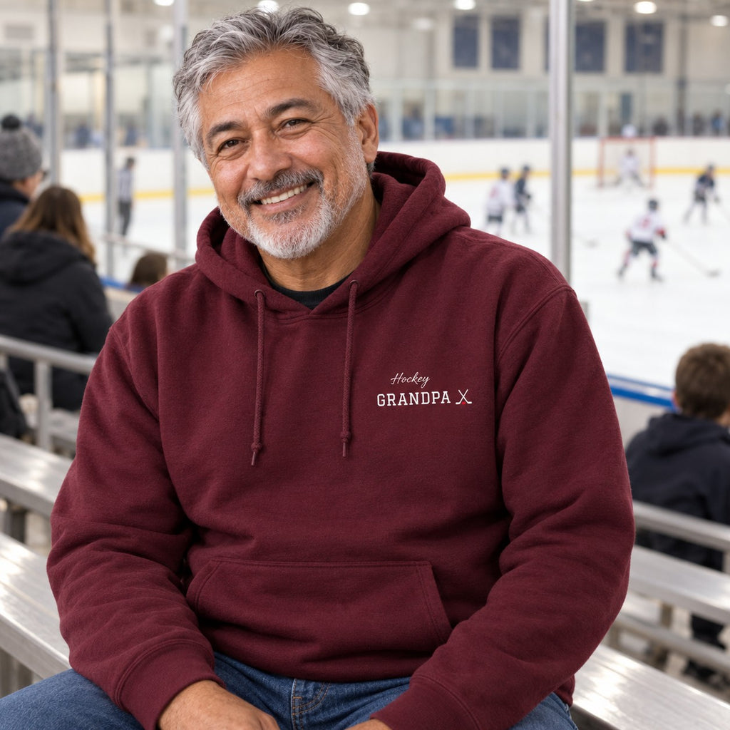 Personalized Hockey family jersey Hoodie - front with custom name and little extra