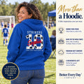 Personalized Soccer family jersey Hoodie - back with team name, number and name