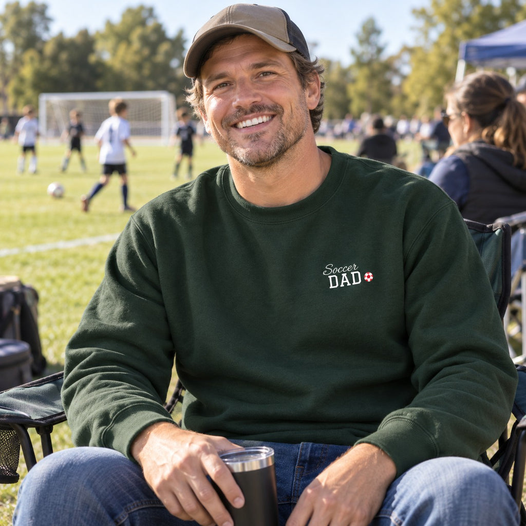 Personalized Soccer family jersey Sweatshirt - front with custom name and little extra