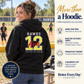 Personalized Softball family jersey Hoodie - back with team name, number and name