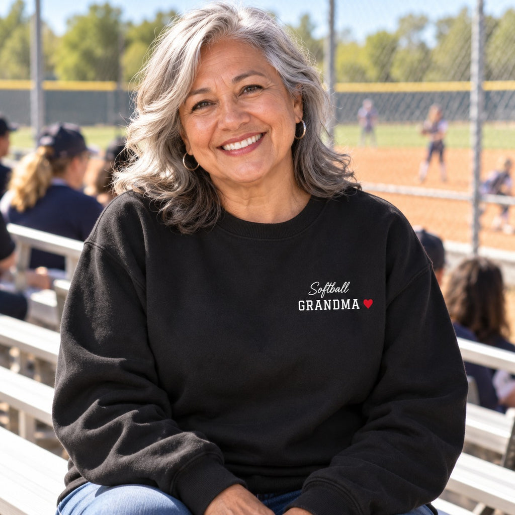 Personalized Softball family jersey Sweatshirt - front with custom name and little extra
