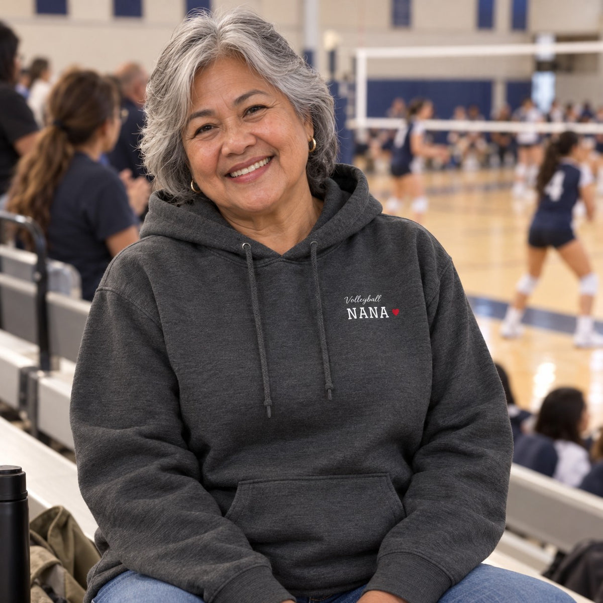 Personalized Volleyball family jersey Hoodie - front with custom name and little extra