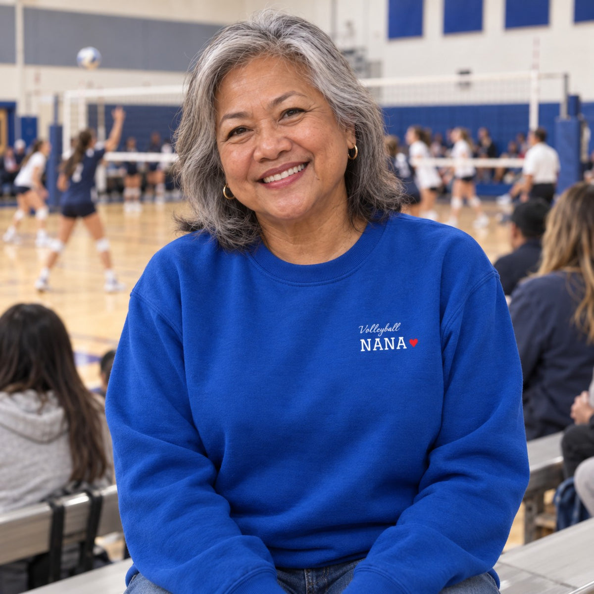 Personalized Volleyball family jersey Sweatshirt - front with custom name and little extra