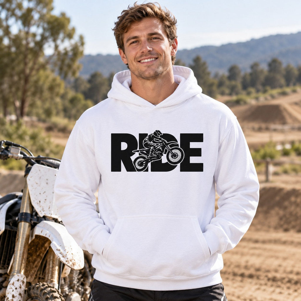 RIDE Dirt Bike Hoodie lifestyle photo