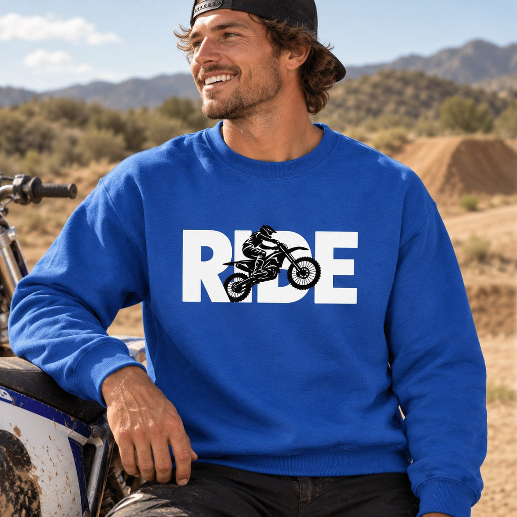 RIDE Dirt Bike Sweatshirt lifestyle photo