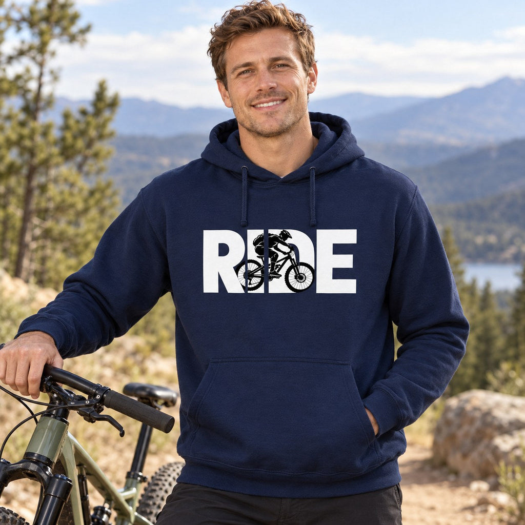 RIDE Mountain Bike Hoodie lifestyle photo