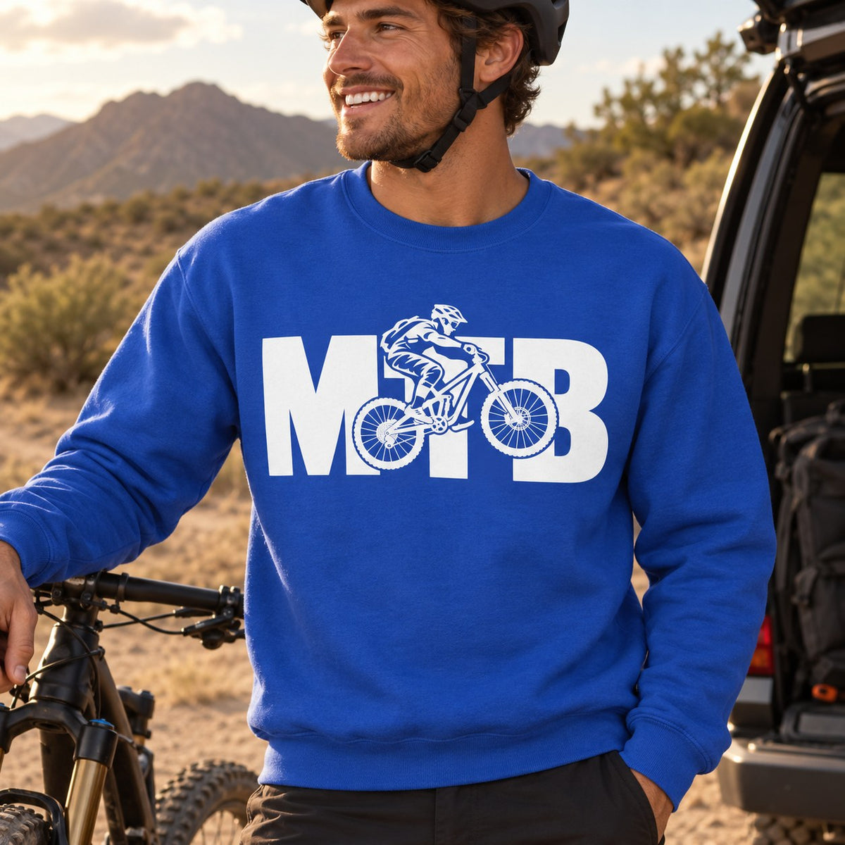 MTB Mountain Bike Sweatshirt lifestyle photo
