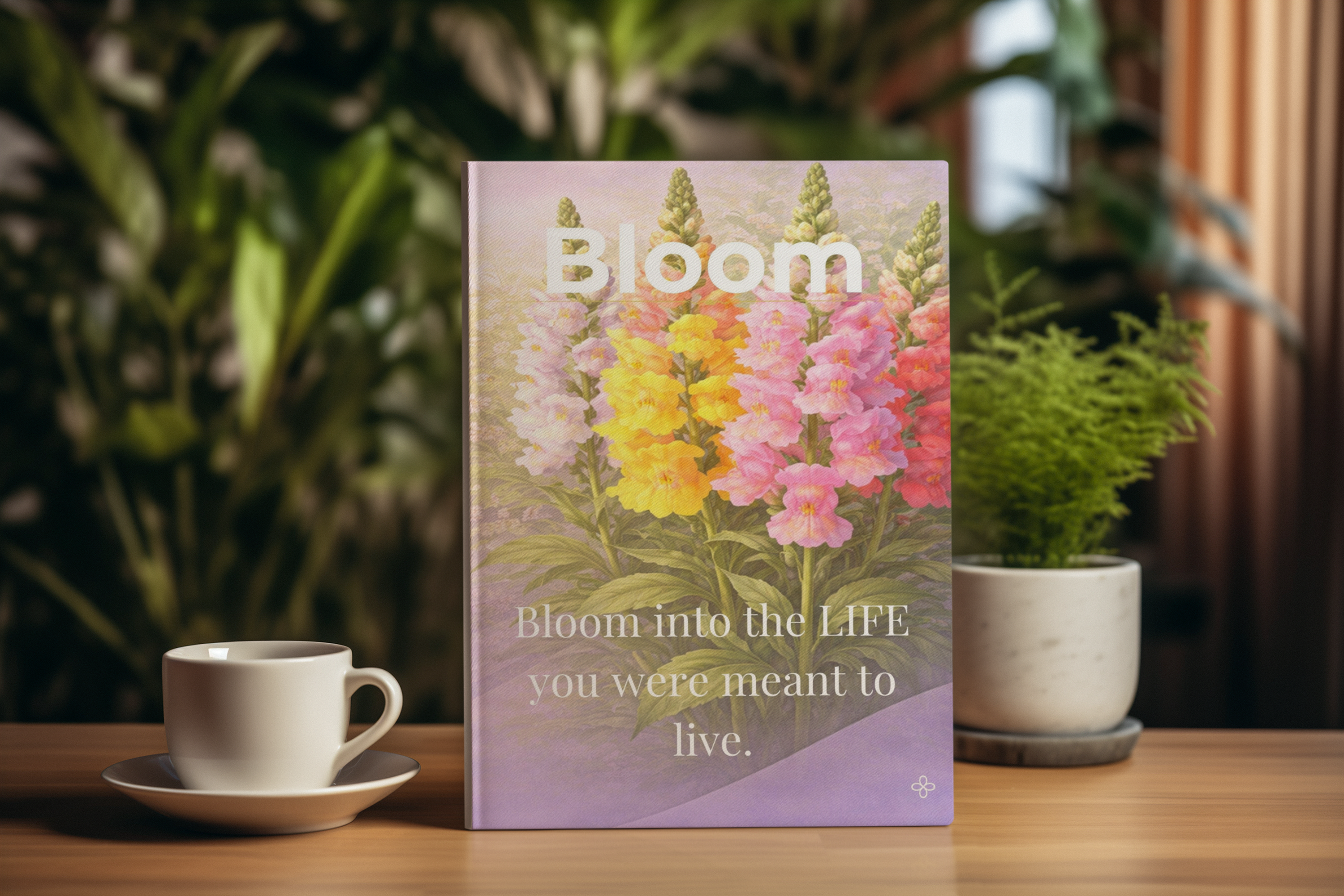 Bloom, Inspirational Journal, 6"x9" College Ruled Motivational Blank Notebook, Paperback, Hardcover, Spiral Bound