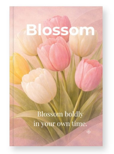 Blossom, Inspirational Journal, 6"x9" College Ruled Motivational Blank Notebook, Paperback