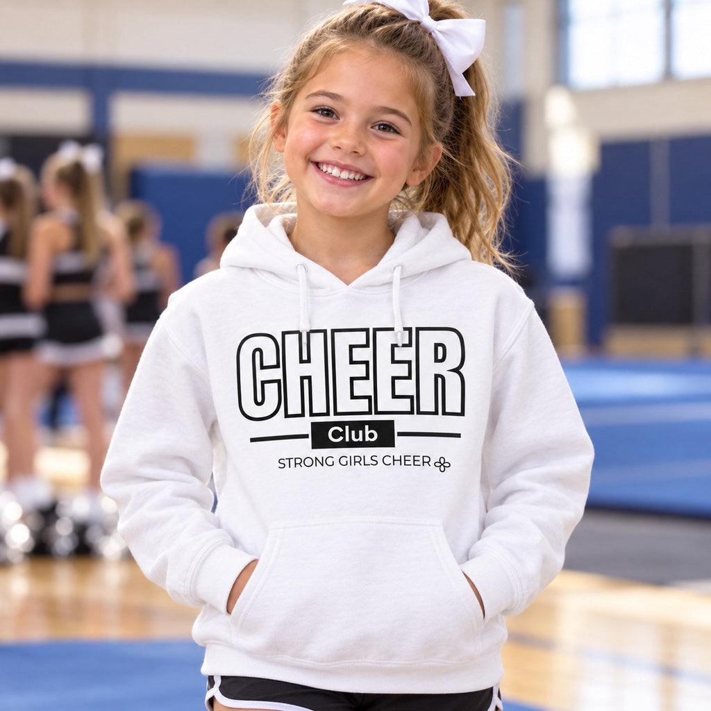 Cheer Club Youth Hoodie lifestyle photo