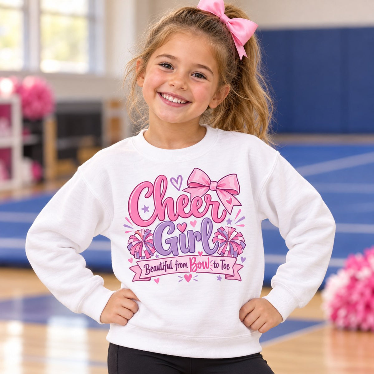 Cheer Girl Youth Sweatshirt lifestyle photo