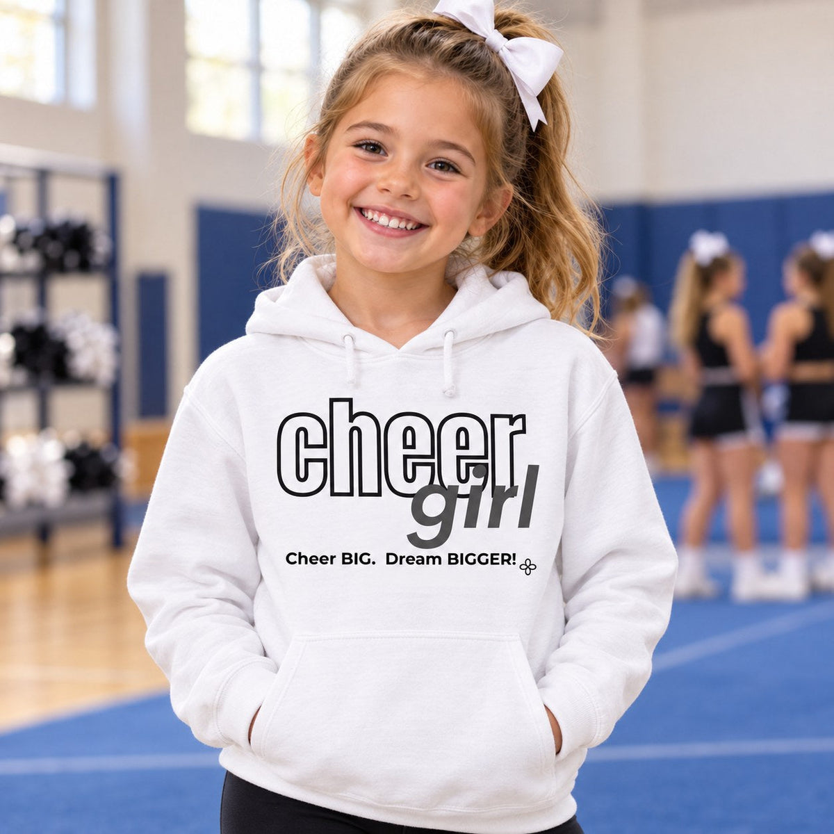 Cheer Girl Youth Hoodie lifestyle photo