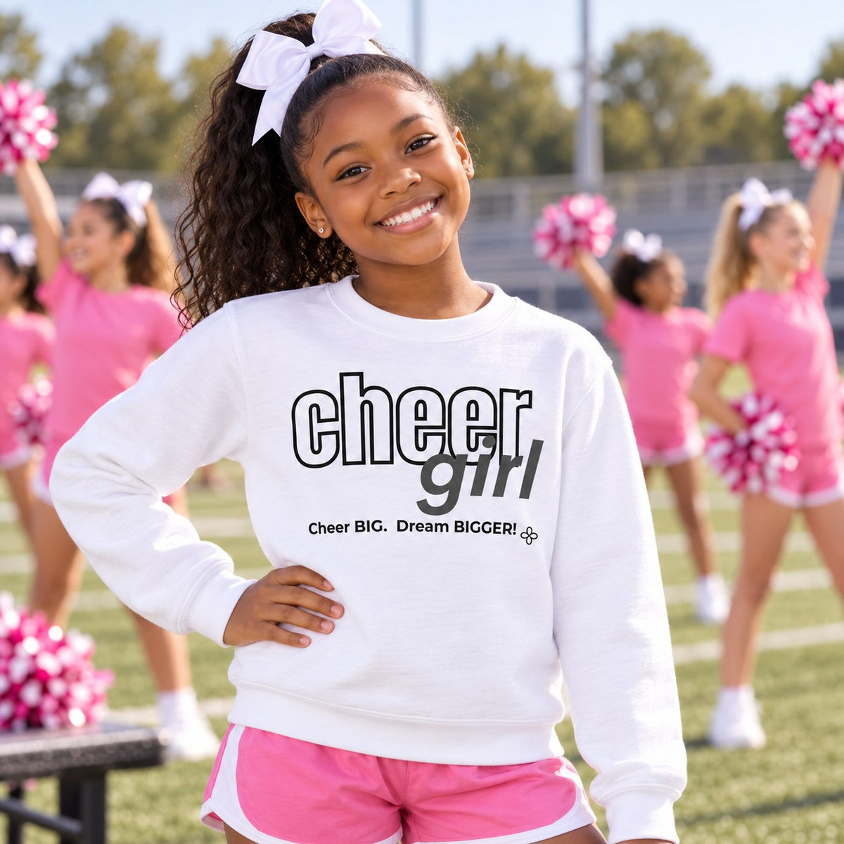 Cheer Girl Youth Sweatshirt lifestyle photo