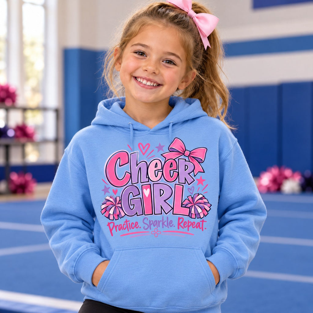 Cheer Girl Youth Hoodie lifestyle photo