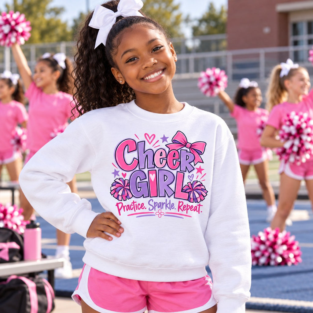 Cheer Girl Youth Sweatshirt lifestyle photo