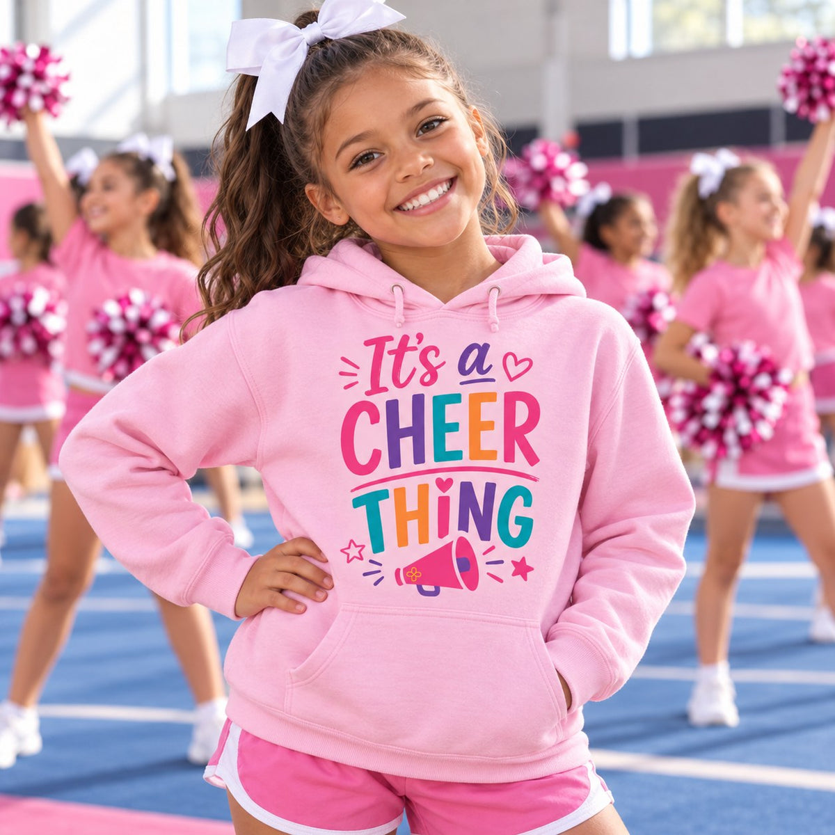 It's a Cheer Thing Youth Hoodie lifestyle photo