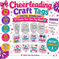 Cheerleading Craft Tags Printable Activity Book | Digital Download, Cheerleader Crafts, Scrapbook