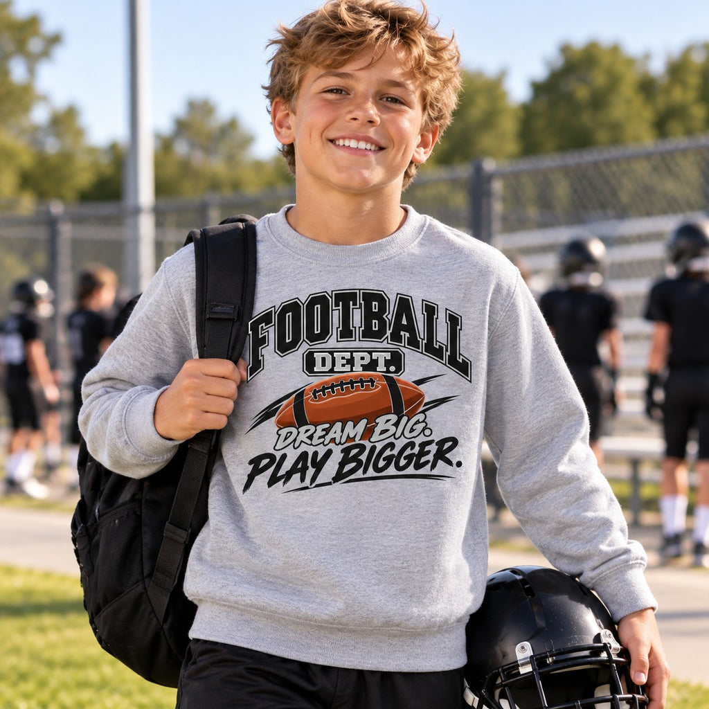 Football Department Youth Sweatshirt lifestyle photo