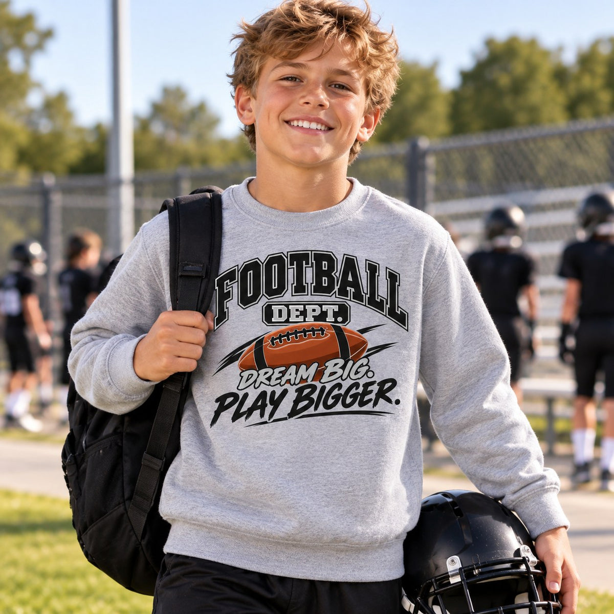 Football Department Youth Sweatshirt lifestyle photo