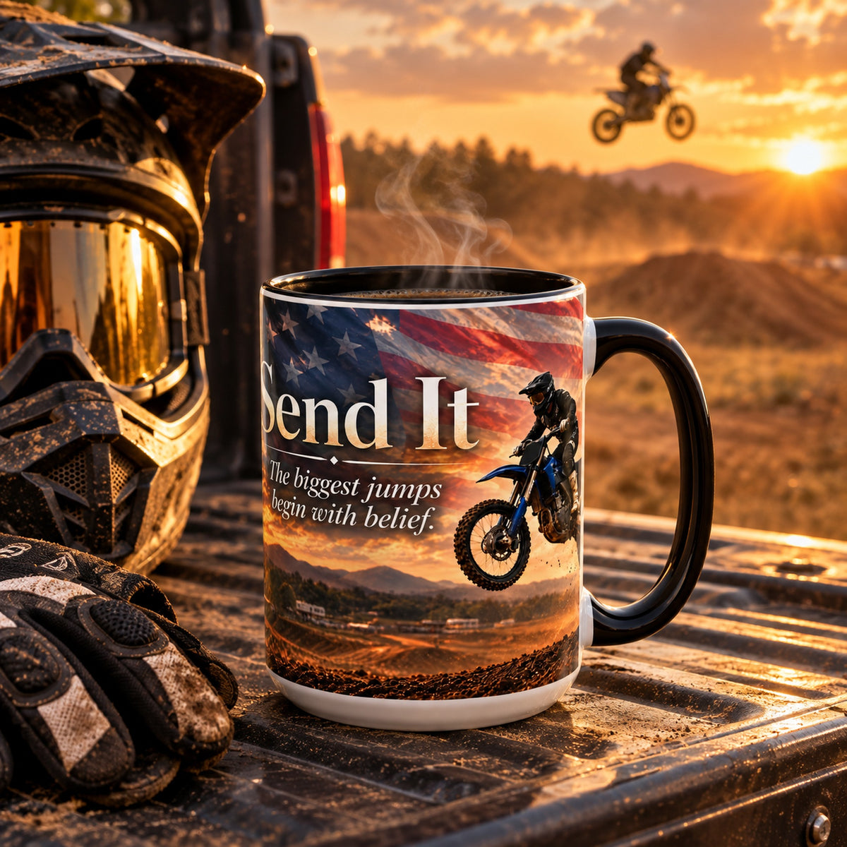 Send It motocross dirt bike mug