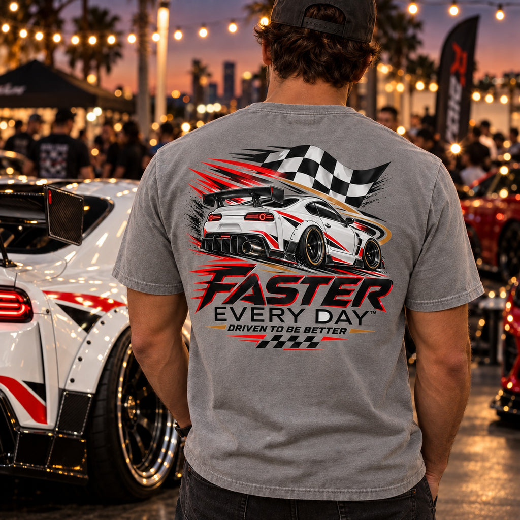 Faster Every Day Sports Car Tee - Lifestyle