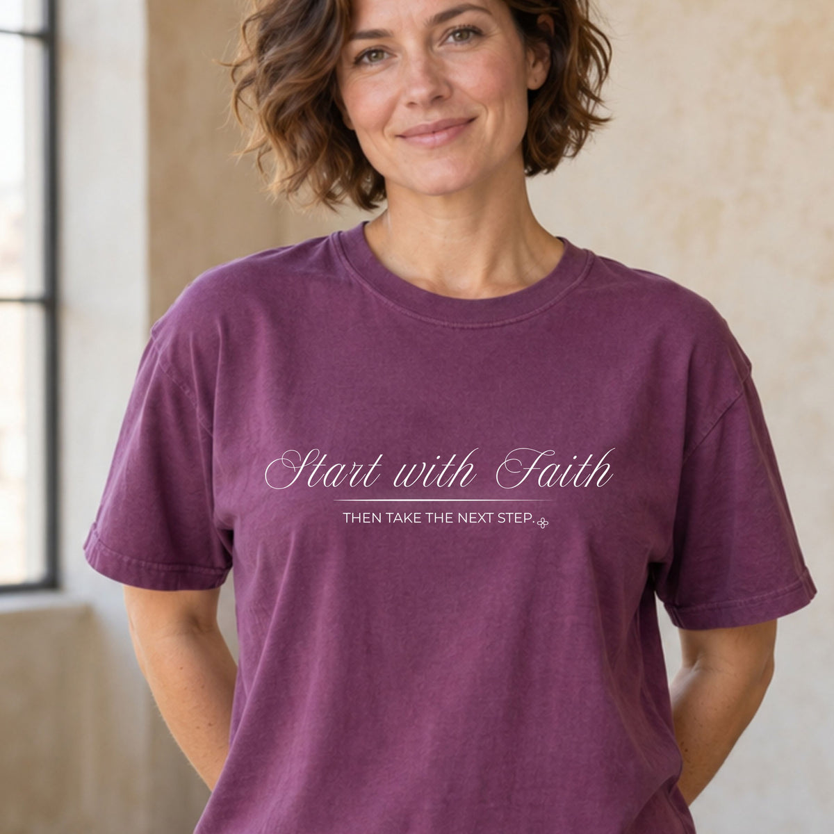 Start with Faith T-Shirt | Then Take The Next Step | Comfort Colors Faith Tee