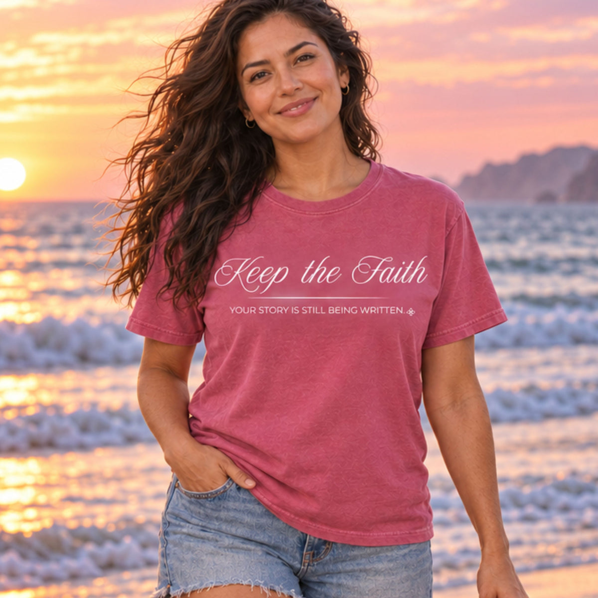 Keep the Faith T-Shirt | Your Story Is Still Being Written | Comfort Colors Faith Tee