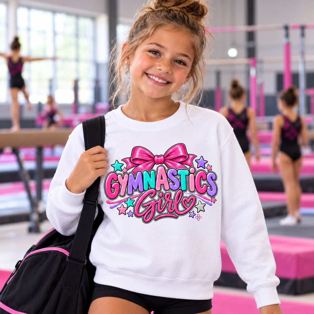 Gymnastics Girl Youth Sweatshirt lifestyle photo