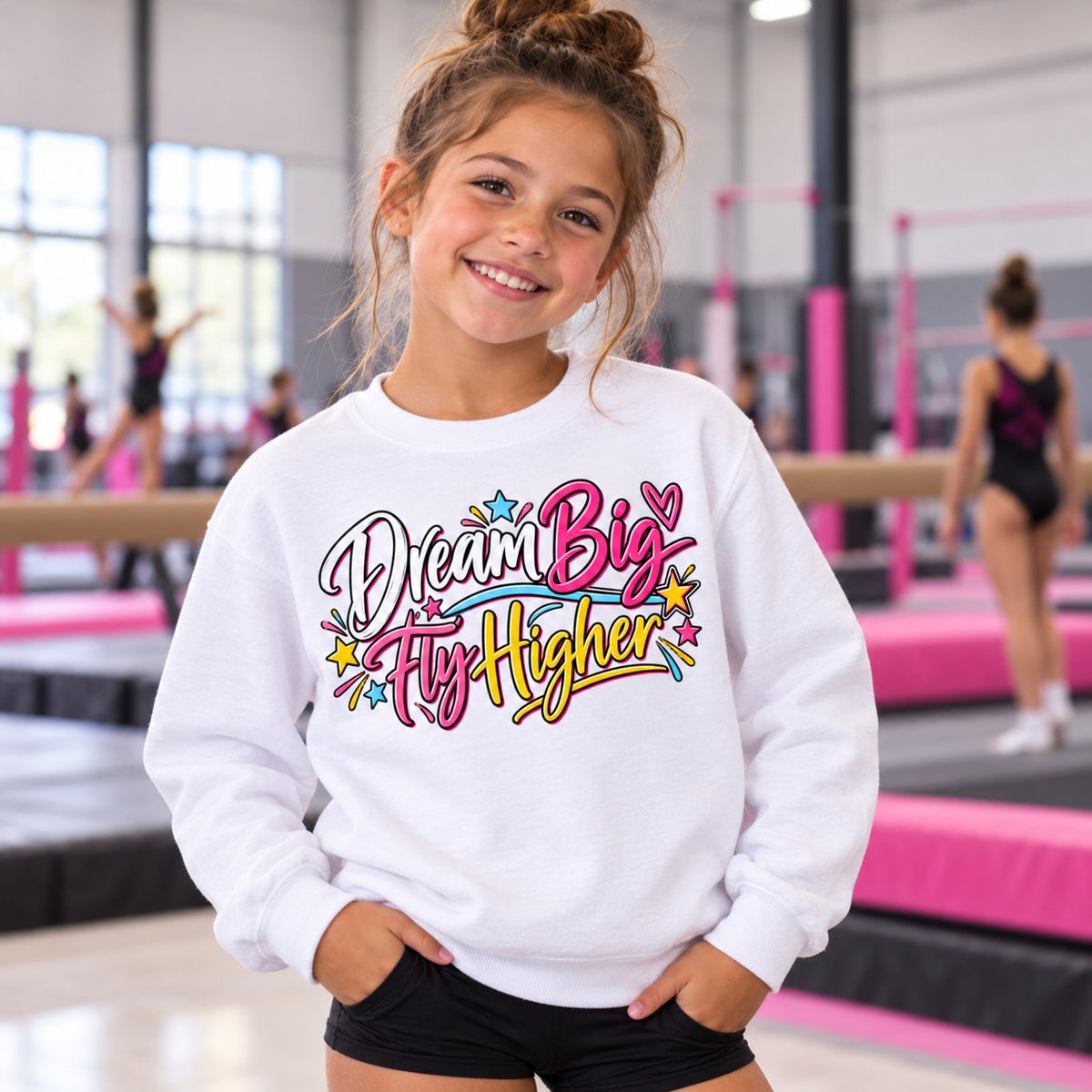 Dream Big Fly Higher Youth Sweatshirt lifestyle photo