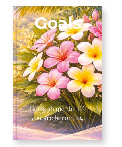 Goals, Inspirational Journal, 6"x9" College Ruled Motivational Blank Notebook, Paperback