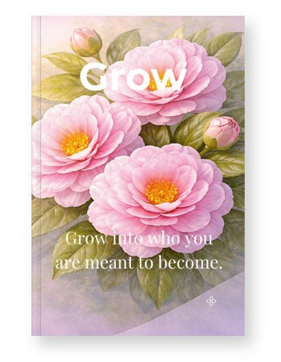 Grow, Inspirational Journal, 6"x9" College Ruled Motivational Blank Notebook, Paperback