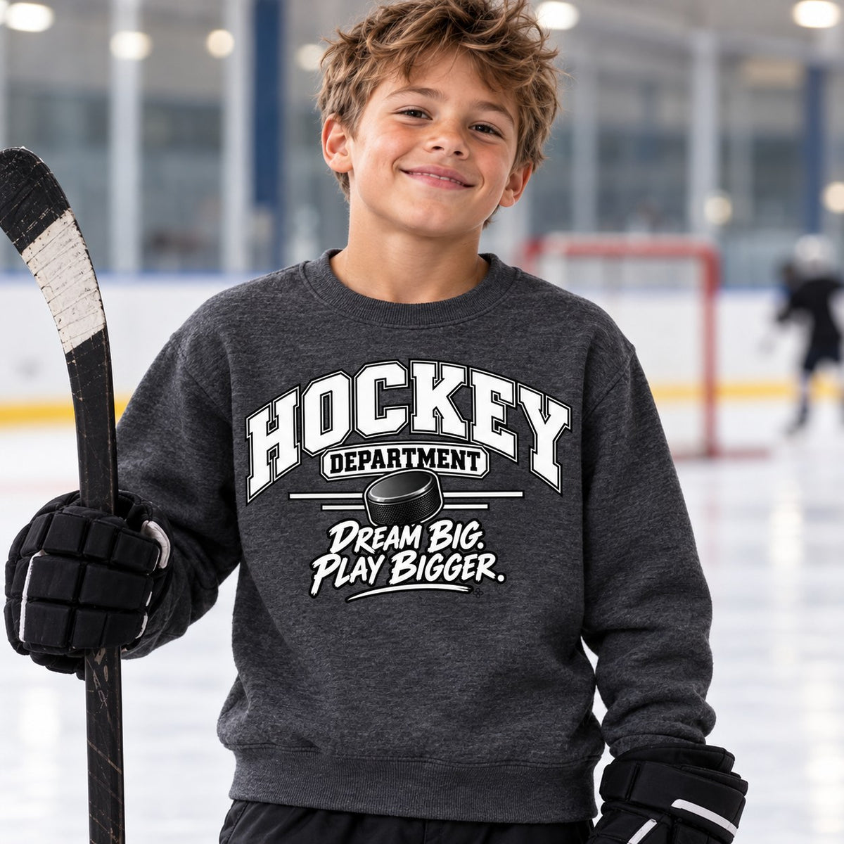 Hockey Department Youth Sweatshirt lifestyle photo